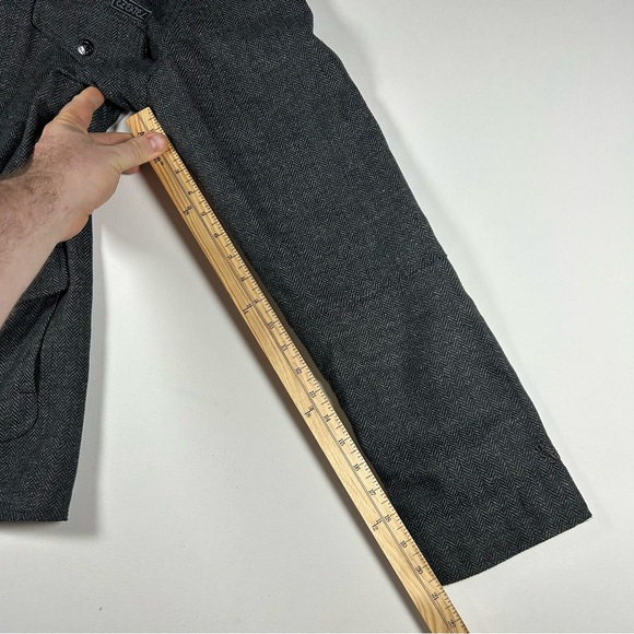 Vintage Ezekiel Herringbone Wool Blend Field Chore Jacket Peacoat Men’s L Gray - Picture 7 of 8